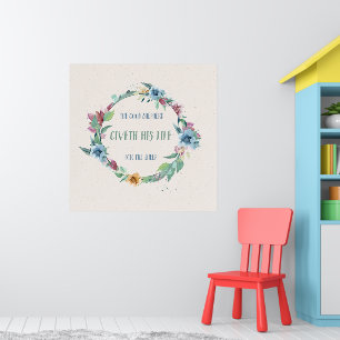 The Good Shepherd Flower Wreath Poster