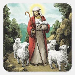 The Good Shepherd Square Sticker