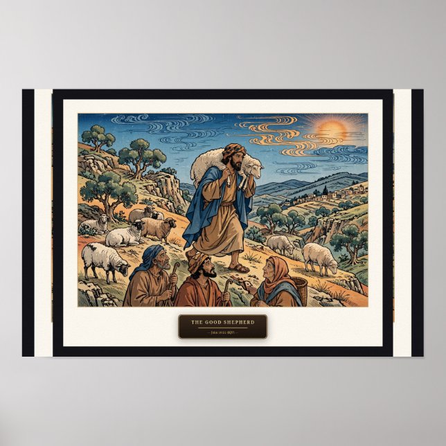 The Good Shepherd — Ukiyo-e Poster (Front)