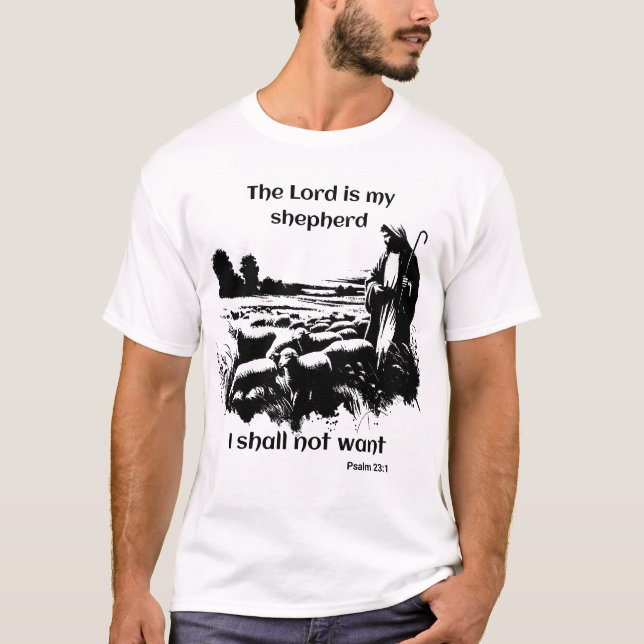 The good shepherd watching over his flock. T-Shirt (Front)
