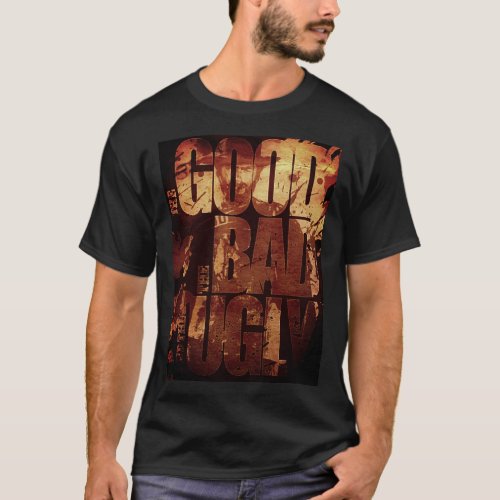 The Good the Bad and the Ugly Movie Art T_Shirt