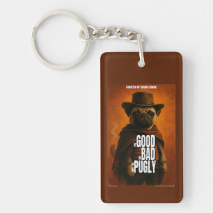 The Good the Bad & the Pugly Movie Parody Keychain