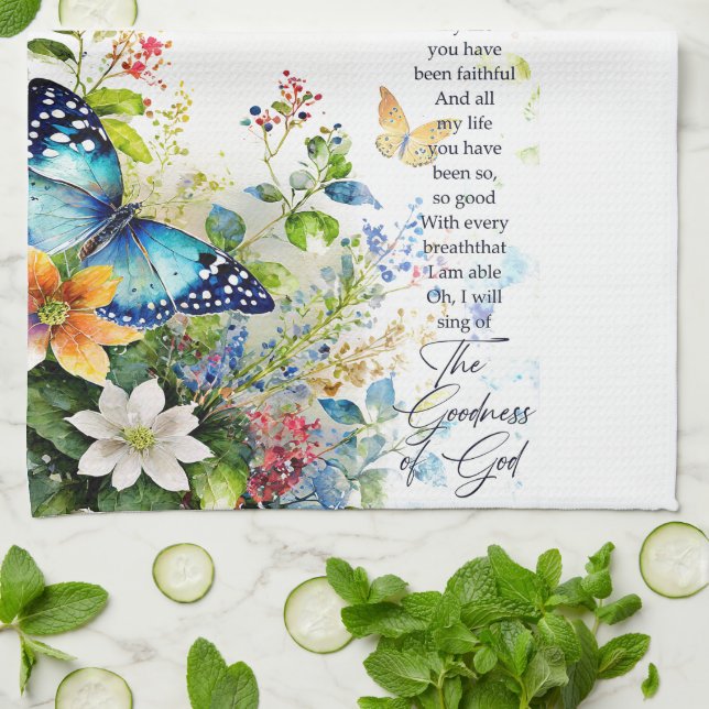 The goodness of God Kitchen Towel (Folded)