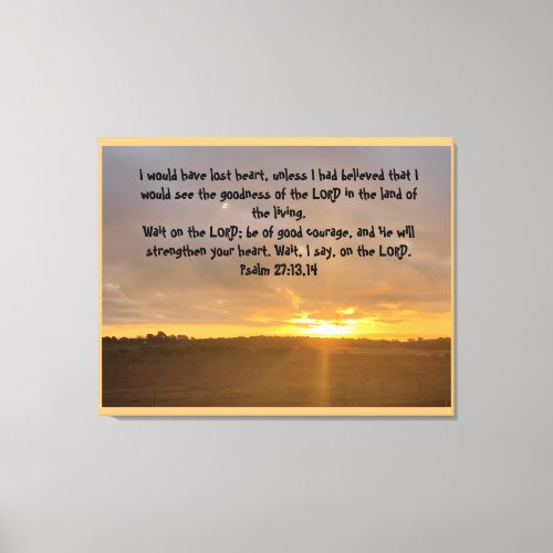 The goodness of the LORD Canvas Print