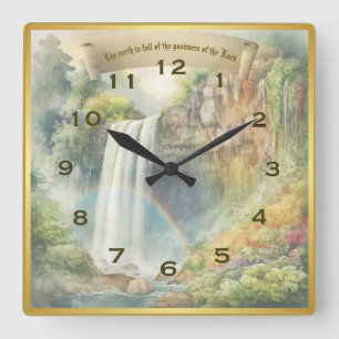 The Goodness of The Lord Square Wall Clock