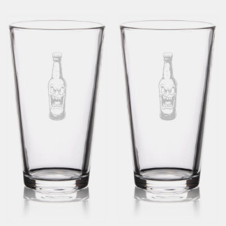 The goofy little beer bottle pint glass