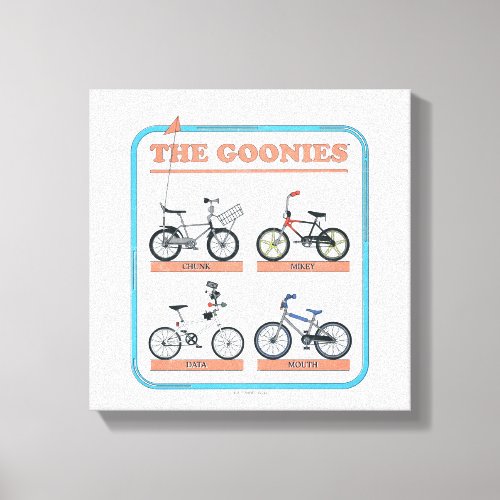 The Goonies Bicycle Chart Canvas Print