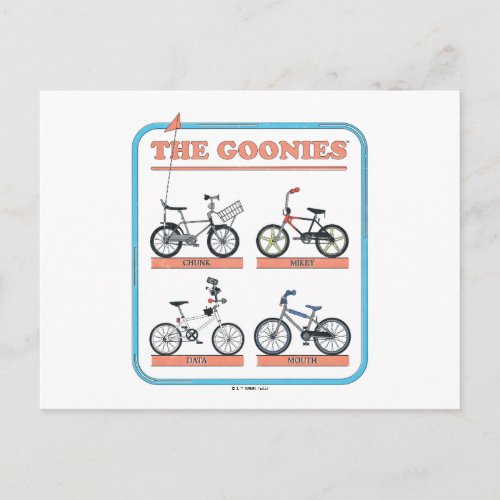 The Goonies Bicycle Chart Postcard