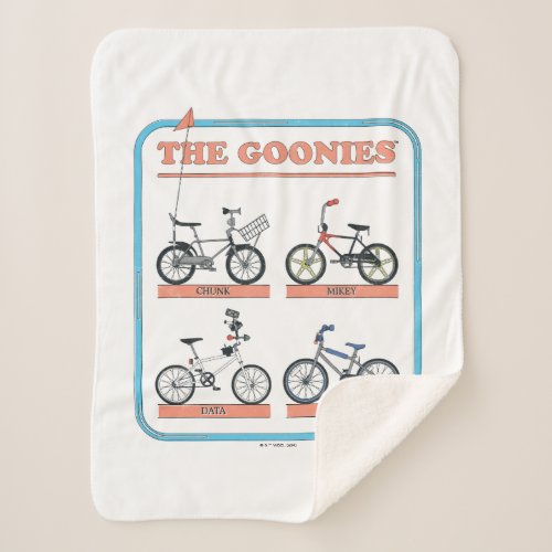 The Goonies Bicycle Chart Sherpa Blanket