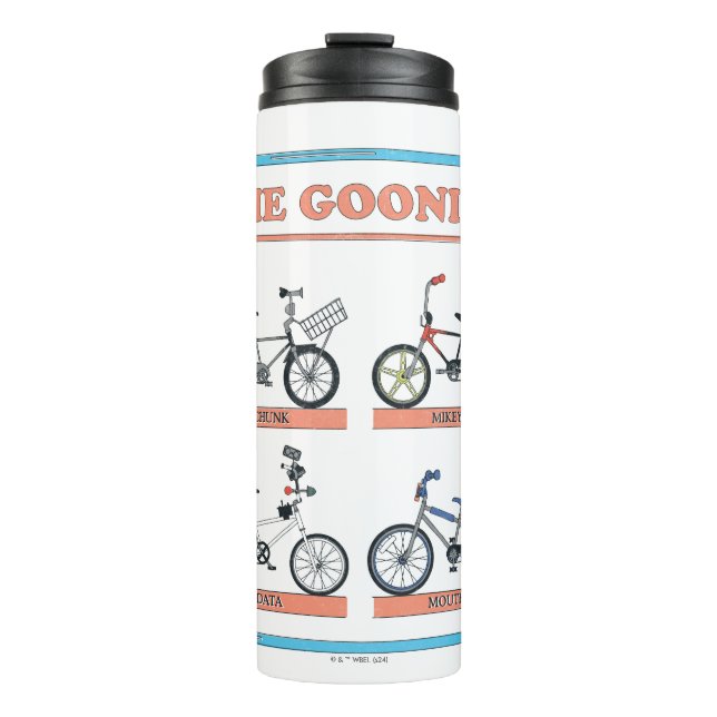 The Goonies Bicycle Chart Thermal Tumbler (Front)