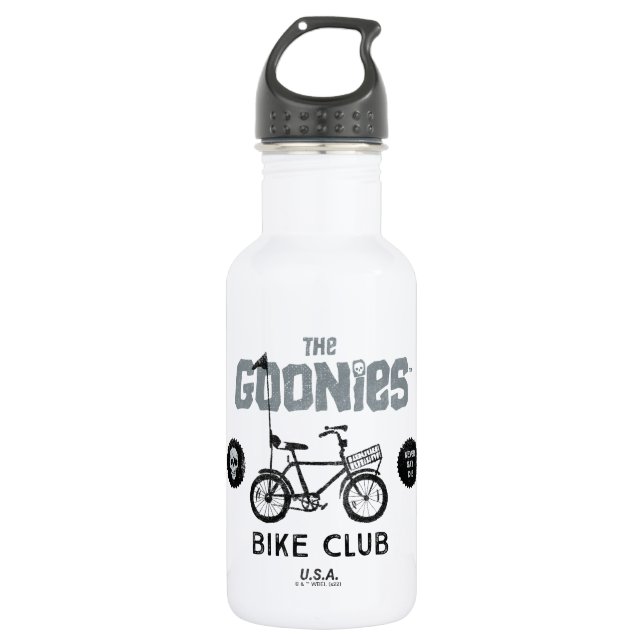 The Goonies Bike Club U.S.A. Stainless Steel Water Bottle (Front)