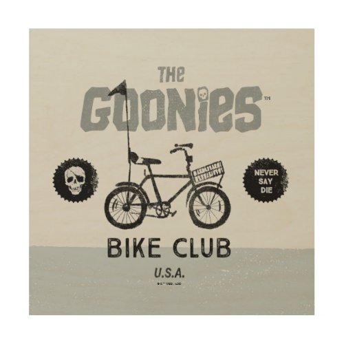 The Goonies Bike Club USA Wood Wall Art