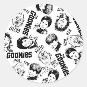 The Goonies Characters Pattern Classic Round Sticker