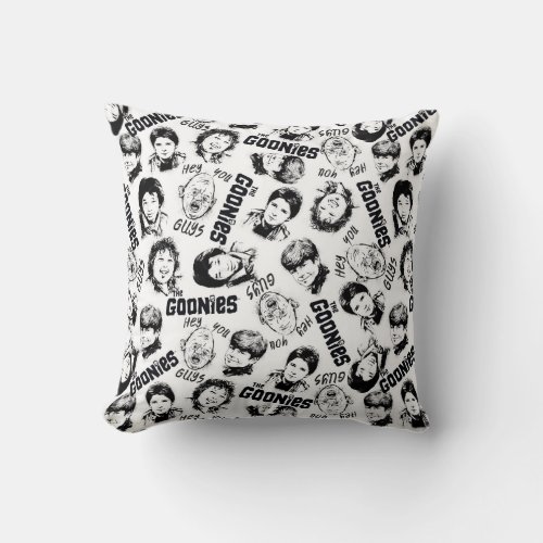 The Goonies Characters Pattern Throw Pillow