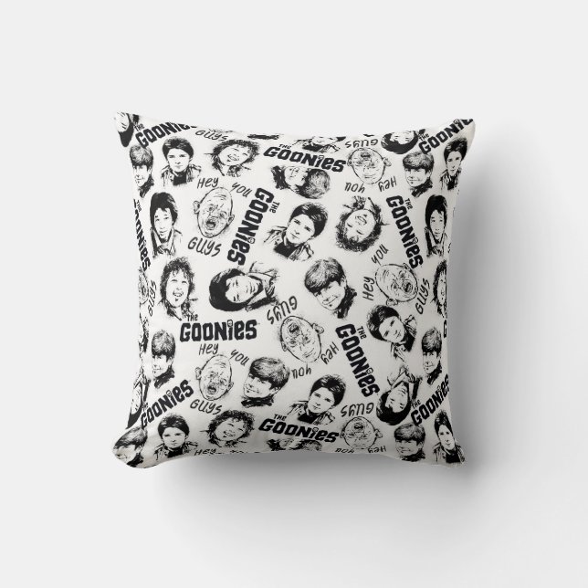 The Goonies Characters Pattern Throw Pillow (Front)