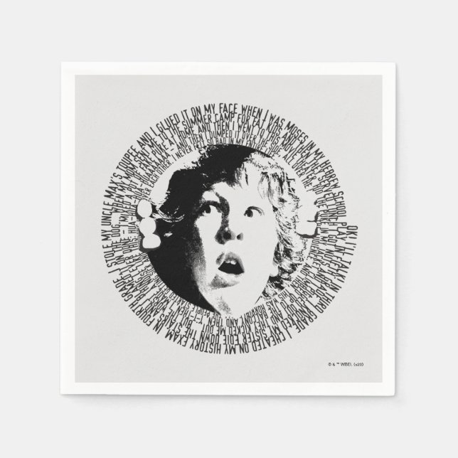 The Goonies Chunk Confession Graphic Napkins (Front)