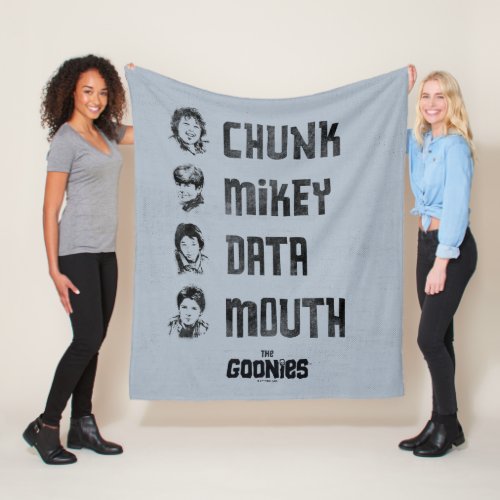 The Goonies  Chunk Mikey Data Mouth Fleece Blanket