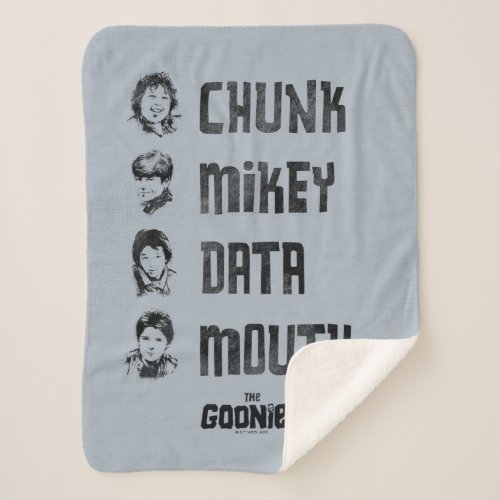 The Goonies  Chunk Mikey Data Mouth Sherpa Blanket