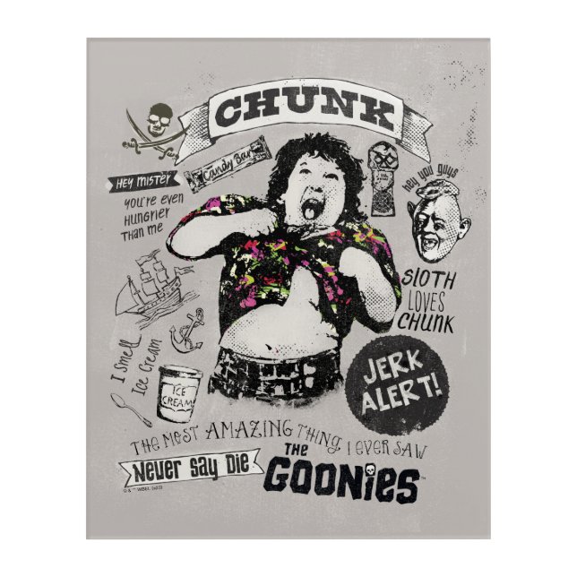 The Goonies Chunk Retro Collage Acrylic Print (Front)