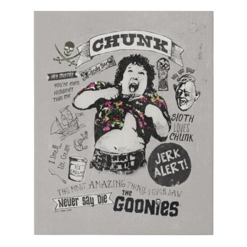 The Goonies Chunk Retro Collage Faux Canvas Print