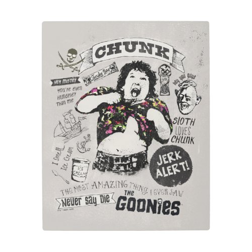 The Goonies Chunk Retro Collage Metal Print