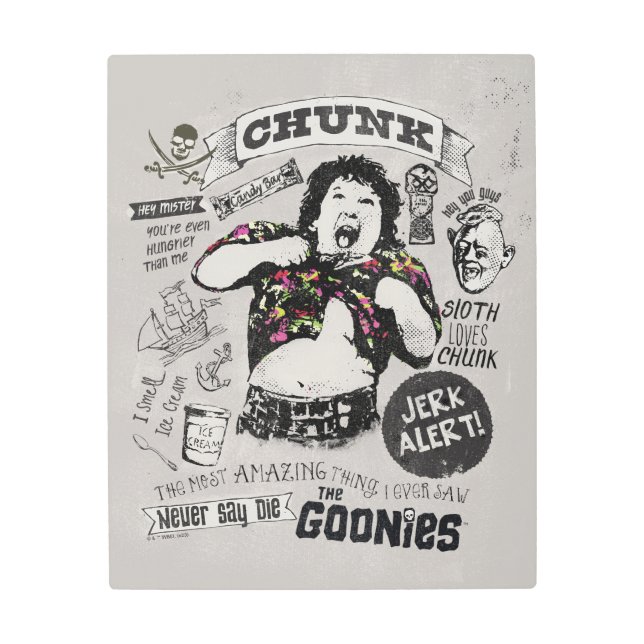 The Goonies Chunk Retro Collage Metal Print (Front)