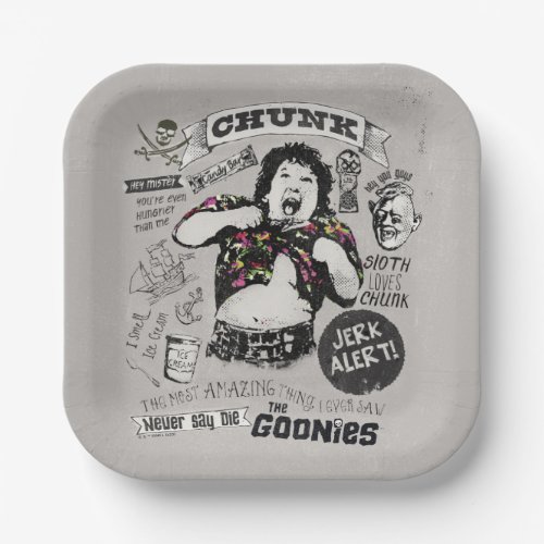The Goonies Chunk Retro Collage Paper Plates