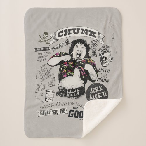 The Goonies Chunk Retro Collage Sherpa Blanket