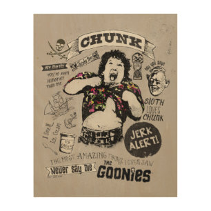 The Goonies Chunk Retro Collage Wood Wall Art