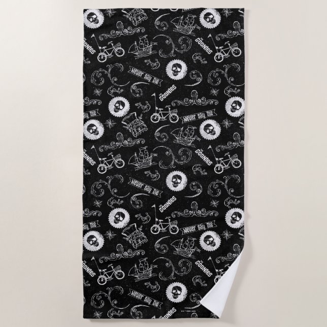 The Goonies Icons Pattern Beach Towel (Front)