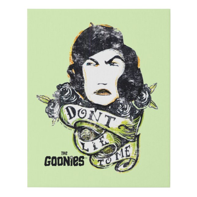 The Goonies Mama Fratelli "Don't Lie To Me" Faux Canvas Print (Front)
