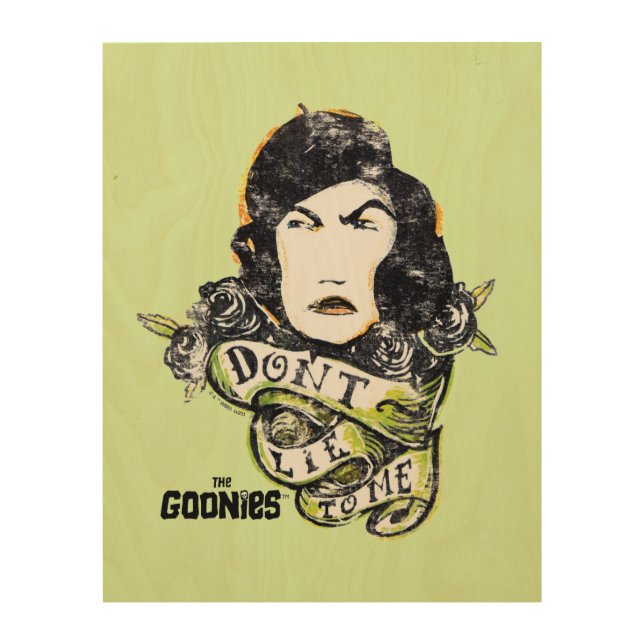The Goonies Mama Fratelli "Don't Lie To Me" Wood Wall Art (Front)