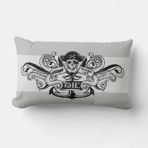 The Goonies "Never Say Die" Pirate Anchor Badge Lumbar Pillow