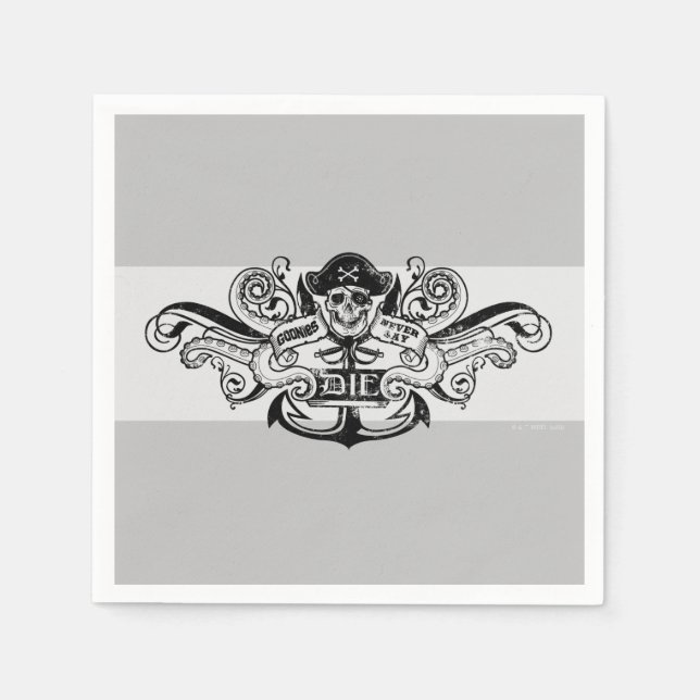 The Goonies "Never Say Die" Pirate Anchor Badge Napkins (Front)