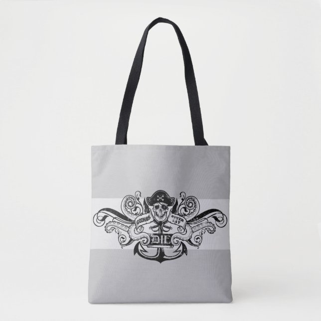The Goonies "Never Say Die" Pirate Anchor Badge Tote Bag (Front)
