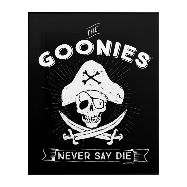 The Goonies "Never Say Die" Pirate Badge Acrylic Print (Front)