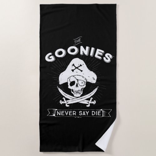 The Goonies Never Say Die Pirate Badge Beach Towel