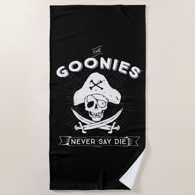 The Goonies "Never Say Die" Pirate Badge Beach Towel (Front)