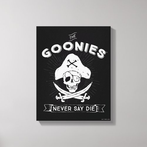 The Goonies Never Say Die Pirate Badge Canvas Print