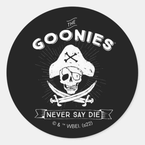 The Goonies Never Say Die Pirate Badge Classic Round Sticker