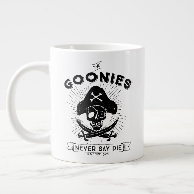 The Goonies "Never Say Die" Pirate Badge Giant Coffee Mug (Left)