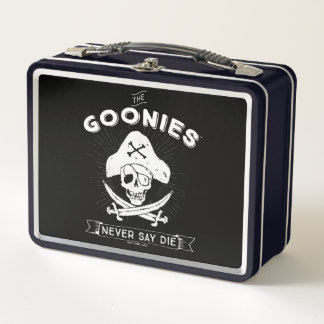 The Goonies "Never Say Die" Pirate Badge Metal Lunch Box