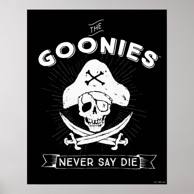 The Goonies "Never Say Die" Pirate Badge Poster (Front)