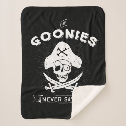 The Goonies Never Say Die Pirate Badge Sherpa Blanket