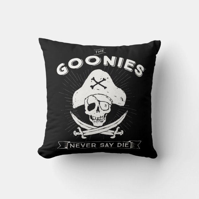 The Goonies "Never Say Die" Pirate Badge Throw Pillow (Front)