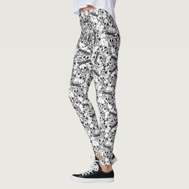 The Goonies One-Eyed Willy Skull Pattern Leggings (Left)