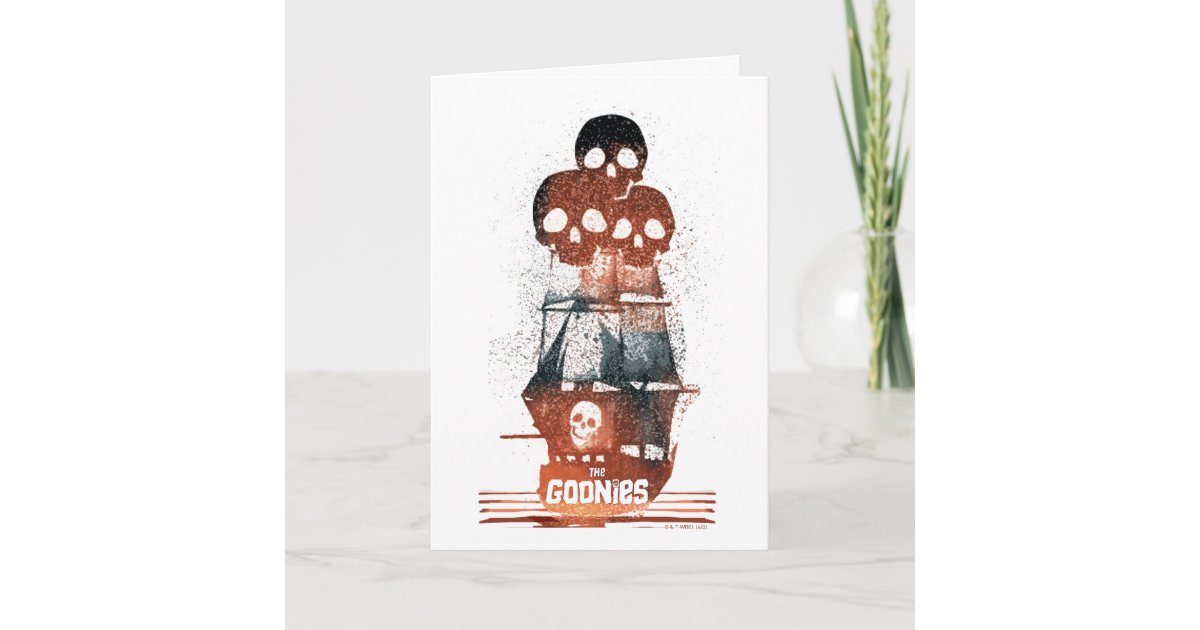 The Goonies Pirate Ship Silhouette Graphic Card | Zazzle