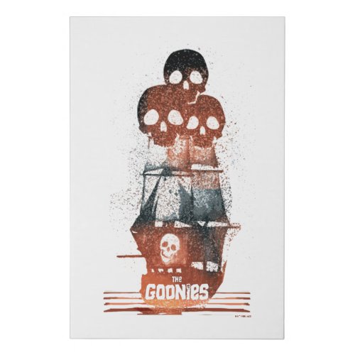 The Goonies Pirate Ship Silhouette Graphic Faux Canvas Print