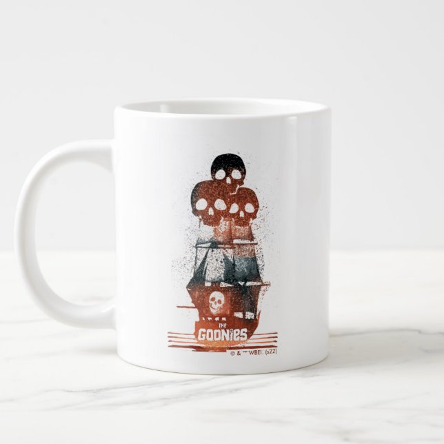 The Goonies Pirate Ship Silhouette Graphic Giant Coffee Mug (Left)
