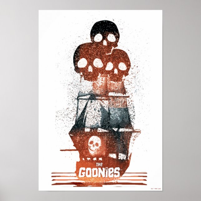 The Goonies Pirate Ship Silhouette Graphic Poster (Front)